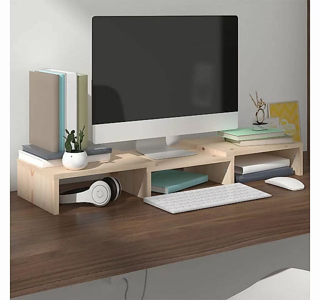furnicato TV-Schrank Monitorständer 60x24x10,5 cm Massivholz Kiefer günstig online kaufen