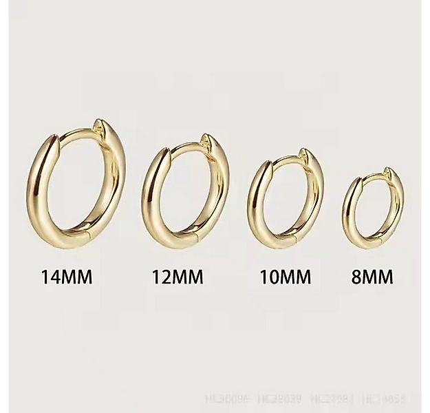 Runde Perlé Paar Creolen schlichte Creolen, rund Basic, 925 Sterling Silber günstig online kaufen