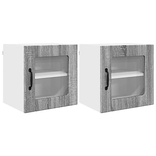 vidaXL Küchenschrank 2 Stk Graues Sonoma 40 x 31 x 40 cm Holzwerkstoff 8848 günstig online kaufen