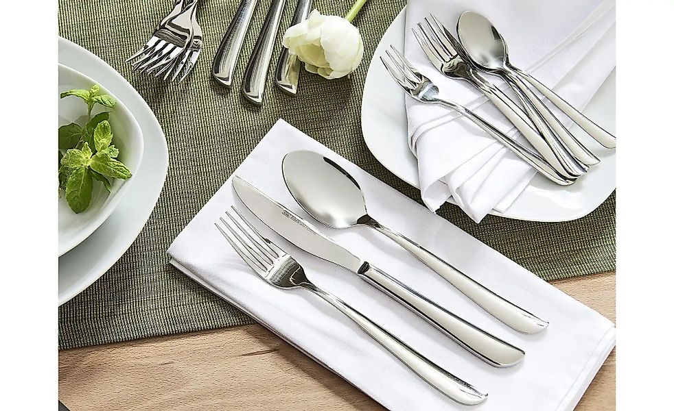 KHG Besteckset  "718" ¦ silber ¦ Edelstahl Besteck > Besteck-Sets - Höffner günstig online kaufen