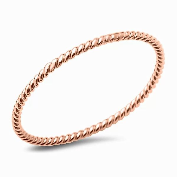 JEWLIX Silberring Roségoldener Ring gedrehtes Design günstig online kaufen