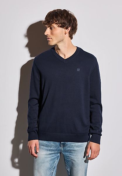 STREET ONE MEN Strickpullover, aus reiner Baumwolle günstig online kaufen