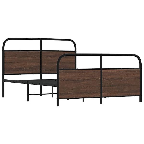 vidaXL Bett Metallbett ohne Matratze Braun günstig online kaufen