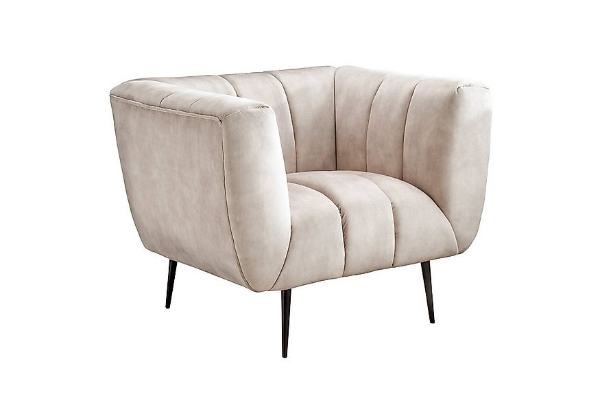 riess-ambiente Sessel NOBLESSE 105cm champagner / schwarz (Einzelartikel, 1 günstig online kaufen