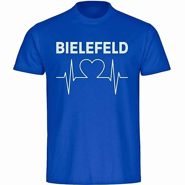 multifanshop T-Shirt Herren Bielefeld - Herzschlag - Männer günstig online kaufen