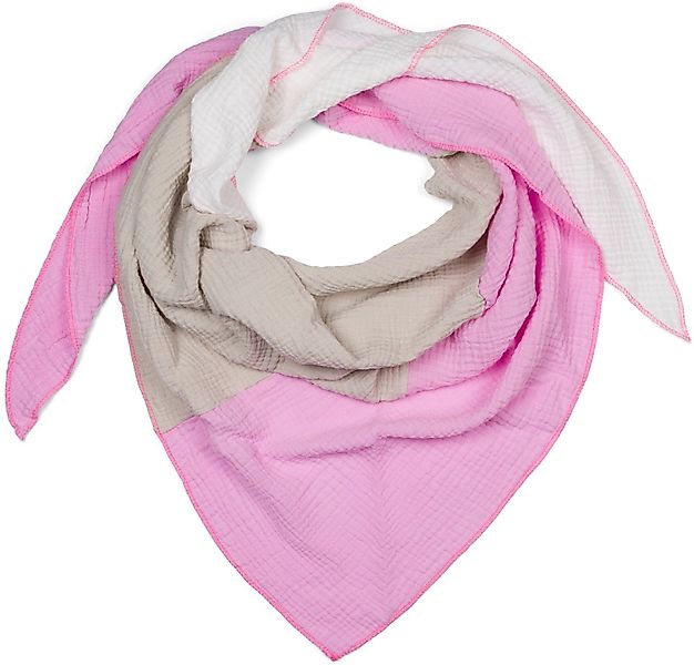 styleBREAKER Dreieckstuch 3-Farbiges Musselin Dreieckstuch, (1-St) günstig online kaufen