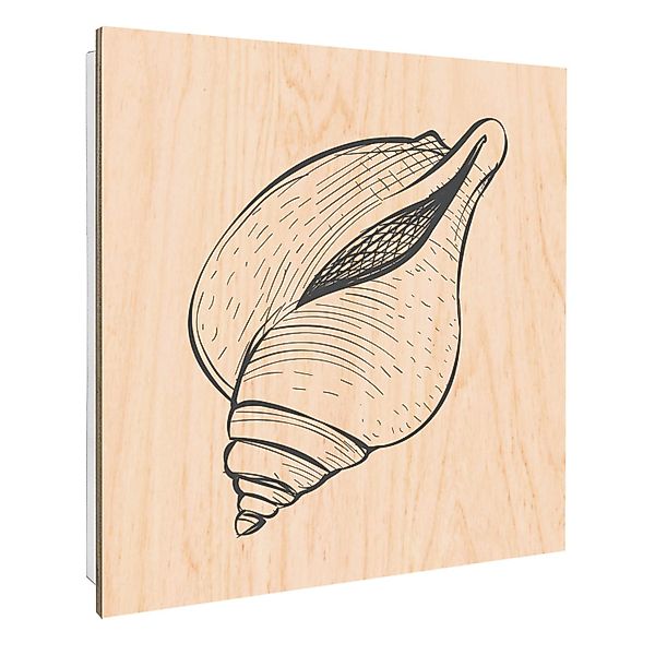 Banjado Großer Schlüsselbox Holz 30x30cm Weiß Scharnier Rechts 50 Haken Sch günstig online kaufen