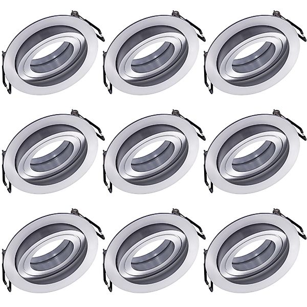 Oktaplex 9er Set Einbauleuchte Aluminium Lyon Schwenkbar für LED-Module Dec günstig online kaufen