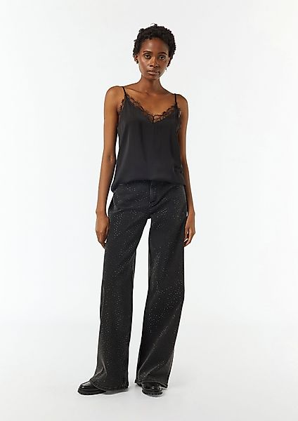 Comma 5-Pocket-Jeans Jeans mit Schmuckstein-Besatz auf günstig online kaufen