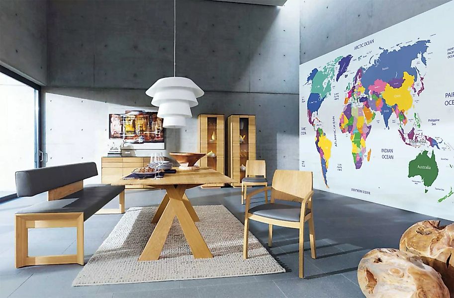 Papermoon Fototapete »Worldmap«, matt günstig online kaufen