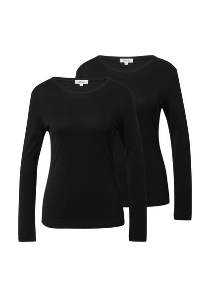 s.Oliver Langarmshirt (2-tlg) mit Rundhalsausschnitt, 2er günstig online kaufen