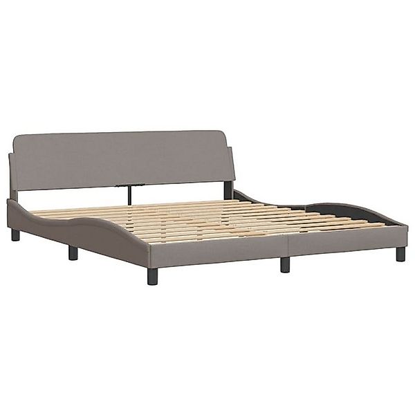 furnicato Bettgestell "Dover" Taupe 180x200 cm Stoff (1-tlg) günstig online kaufen