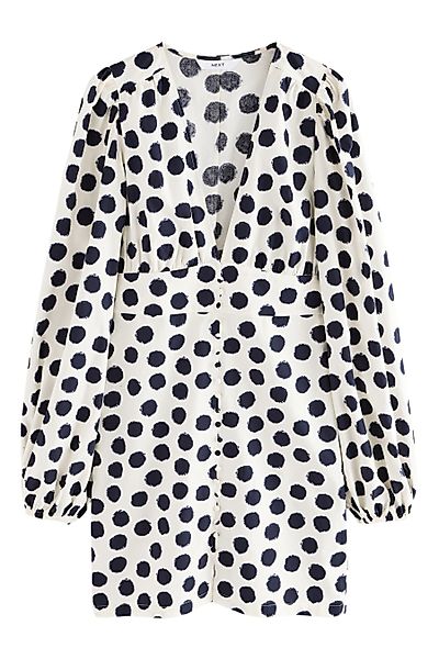 Next Minikleid Langärmeliges, tailliertes Blouson-Minikleid (1-tlg) günstig online kaufen