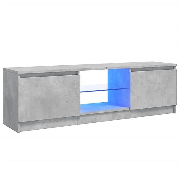 vidaXL TV-Schrank mit LED-Leuchten Betongrau 120x30x35,5 cm günstig online kaufen