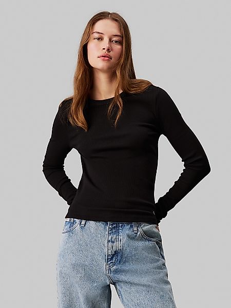 Calvin Klein Jeans Langarmshirt WOVEN LABEL günstig online kaufen