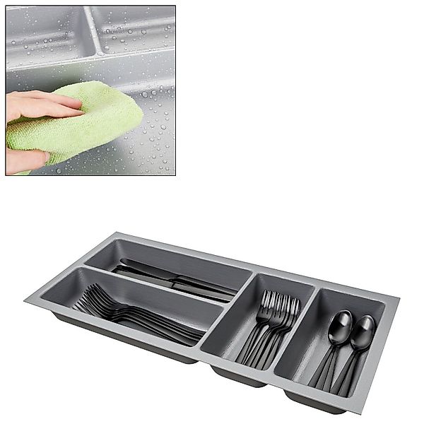SO-TECH® Besteckeinsatz Orga-Box-3 silbergrau Canvas Besteckeinsätze günstig online kaufen