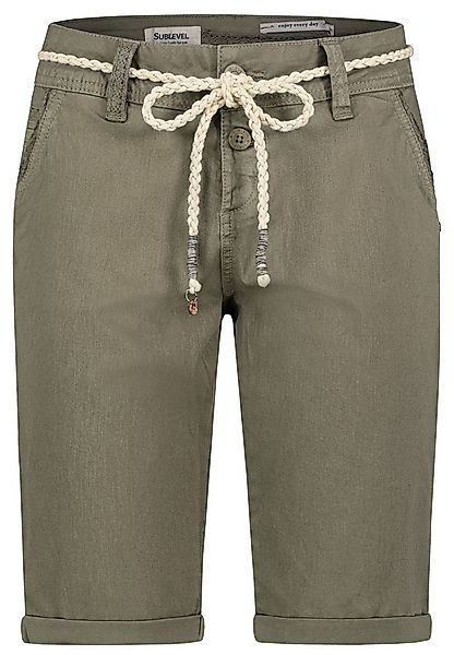 SUBLEVEL Bermudas Strandstil mit Kordelzug und umgeschlagenem Saum Chino Be günstig online kaufen