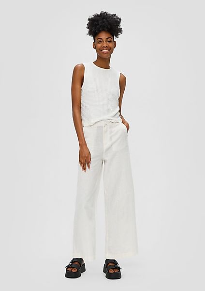 QS 7/8-Hose Culotte aus Leinenmix Gummizug günstig online kaufen