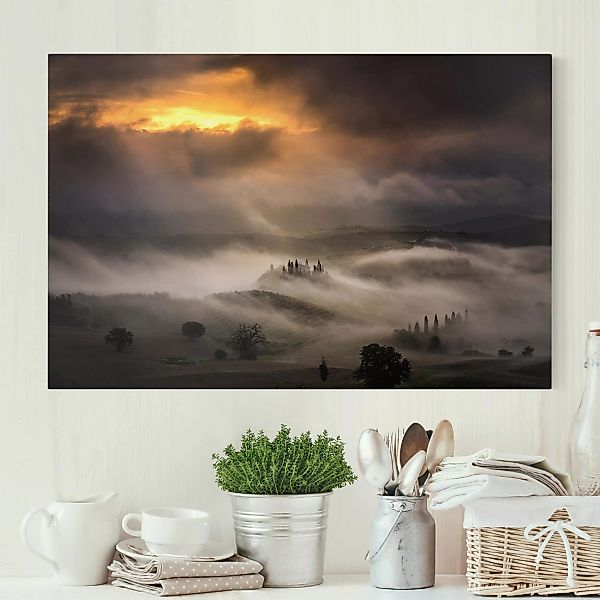 Leinwandbild Natur & Landschaft - Querformat Nebelwellen günstig online kaufen