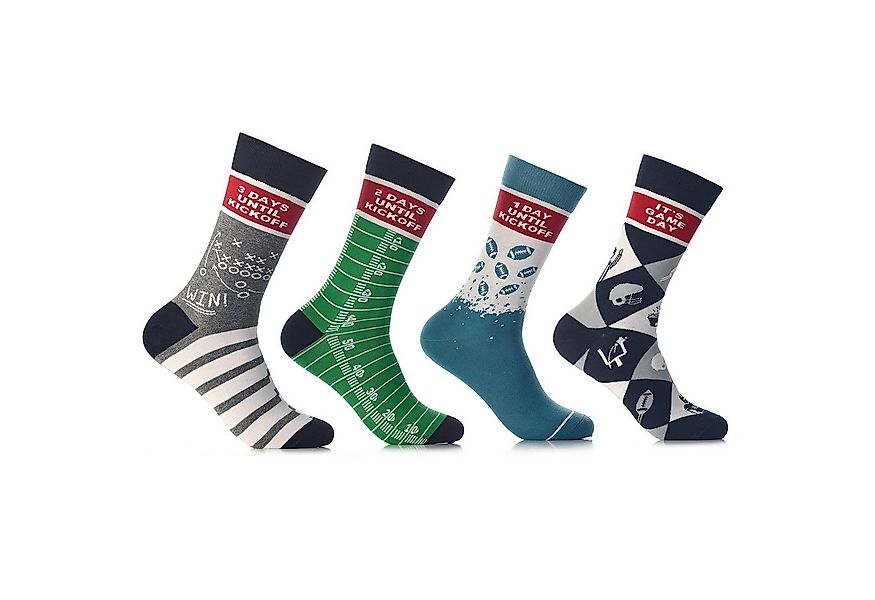 40YARDS Socken American Football Countdown Socken zum Game Day (4er Set, [4 günstig online kaufen