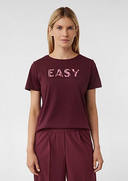 comma Kurzarmshirt T-Shirt T-Shirt mit Artwork günstig online kaufen