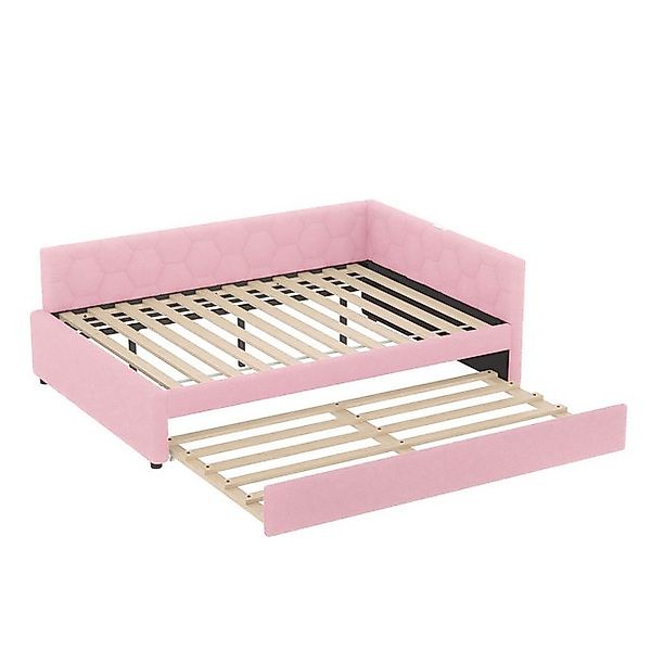 MODFU Schlafsofa Polsterbett Tagesbett, mit Ausziehbett, USB & Typ-C, Nacht günstig online kaufen