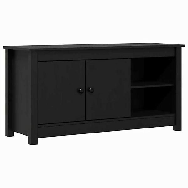 vidaXL TV-Schrank TV-Board Schwarz 103x36,5x52 cm Massivholz Kiefer günstig online kaufen