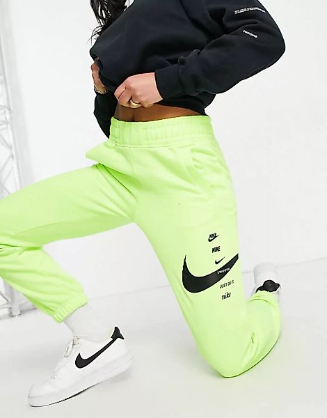 Nike – Jogginghose mit Swoosh-Logo in Grün günstig online kaufen