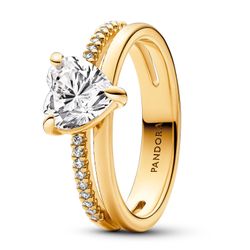 Pandora Fingerring Damen-Doppelschiene mit Goldfarben günstig online kaufen