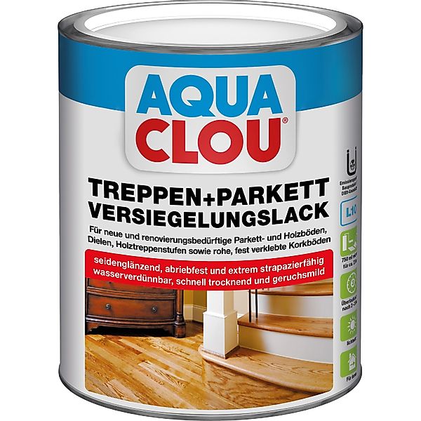 Aqua Clou Treppen+Parkett Versiegelungslack seidenglänzend 2,5, günstig online kaufen