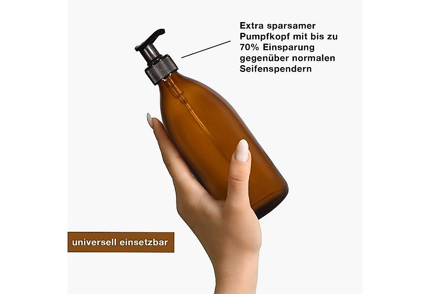 Oputec Seifenspender 2 x 500ml Seifenspender Pumpspender aus Glas zum Befül günstig online kaufen