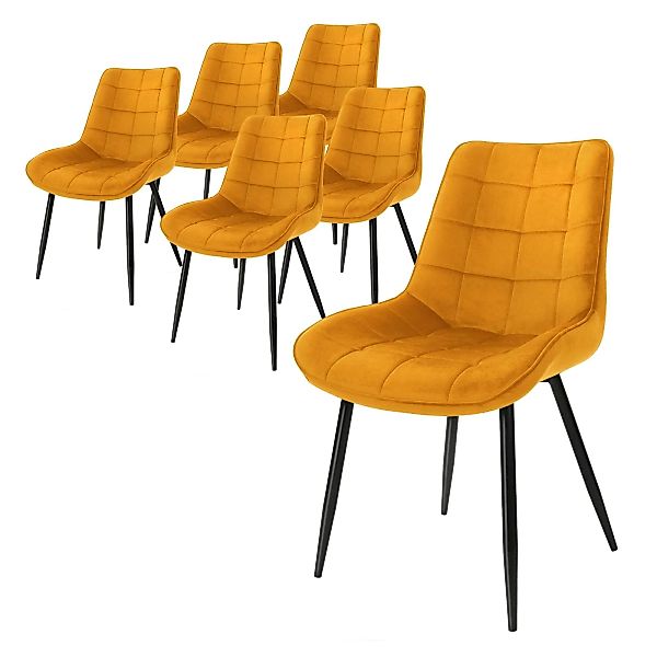 ML-Design | Set mit 6 Esszimmerstühlen Bea aus Samt günstig online kaufen