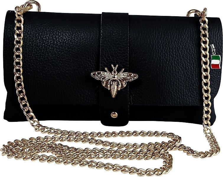 FLORENCE Schultertasche Florence Tasche schwarz Leder Clutch (Schultertasch günstig online kaufen