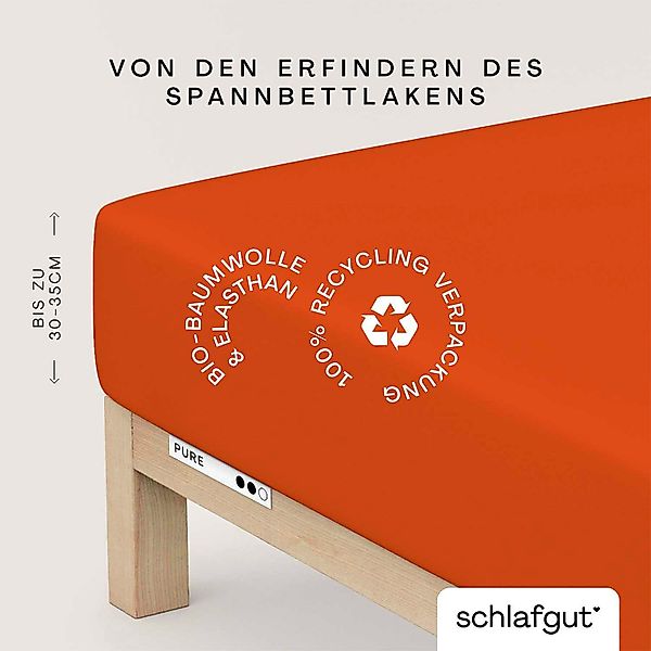 Schlafgut Spannbettlaken PURE Bio-Baumwolle mit Elasthan, günstig online kaufen