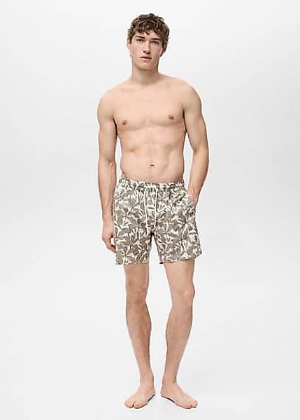 Badeshorts mit floralem Dessin günstig online kaufen