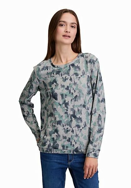 Betty&Co Kurzarmshirt Betty & Co Casual-Shirt mit Tunnelzug (1-tlg) Druck günstig online kaufen