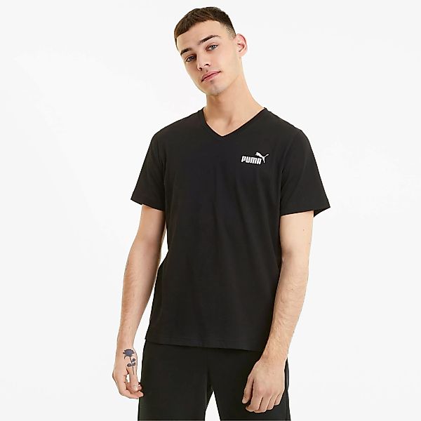 PUMA Essentials Herren T-Shirt mit V-Ausschnitt | Mit Aucun | Schwarz | Grö günstig online kaufen