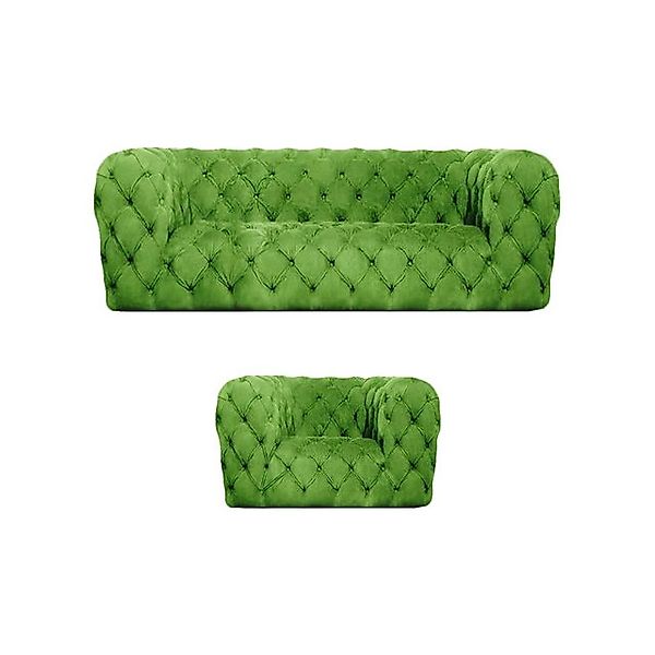 Xlmoebel Chesterfield-Sofa Luxuriöses Chesterfield-Sofa-Set in Grün für das günstig online kaufen