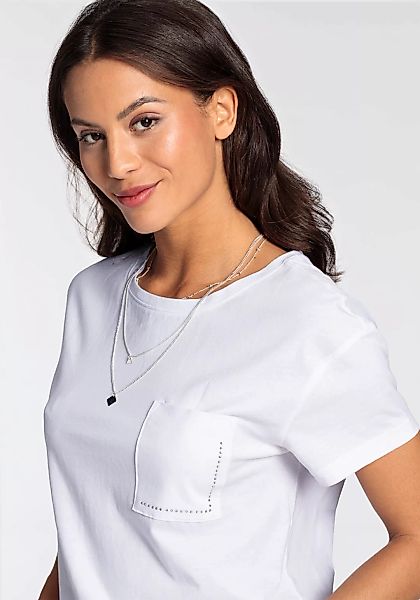 Laura Scott T-Shirt, mit eleganter Glitzertasche - NEUE KOLLEKTION günstig online kaufen