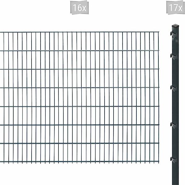 Arvotec Doppelstabmattenzaun "ESSENTIAL 143 zum Einbetonieren", Zaunhöhe 14 günstig online kaufen