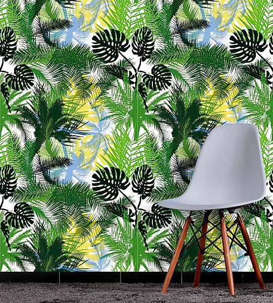 queence Vinyltapete »Connor«, bedruckt-Motiv-botanisch-floral-gemustert-nat günstig online kaufen