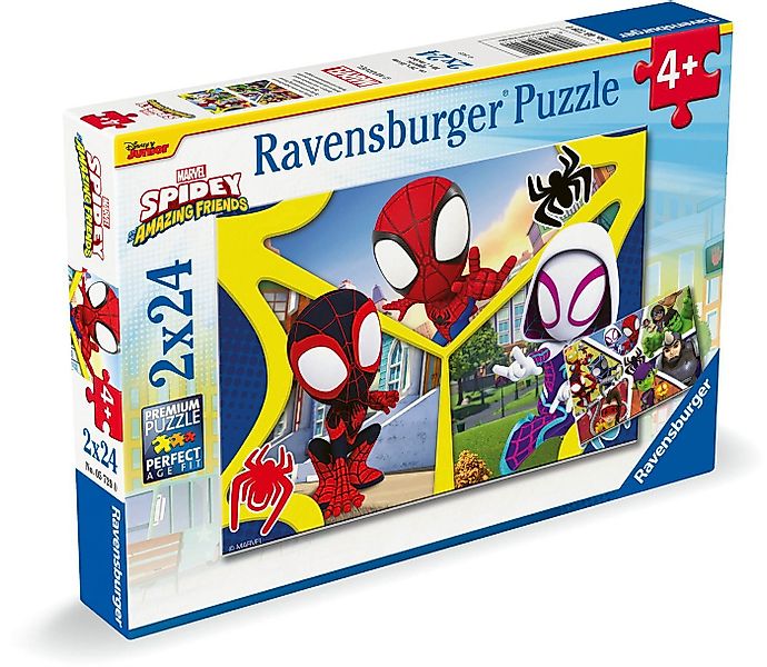 Ravensburger Puzzle 2 x 24 Teile Kinder Puzzle Spidey und seine Super-Freun günstig online kaufen