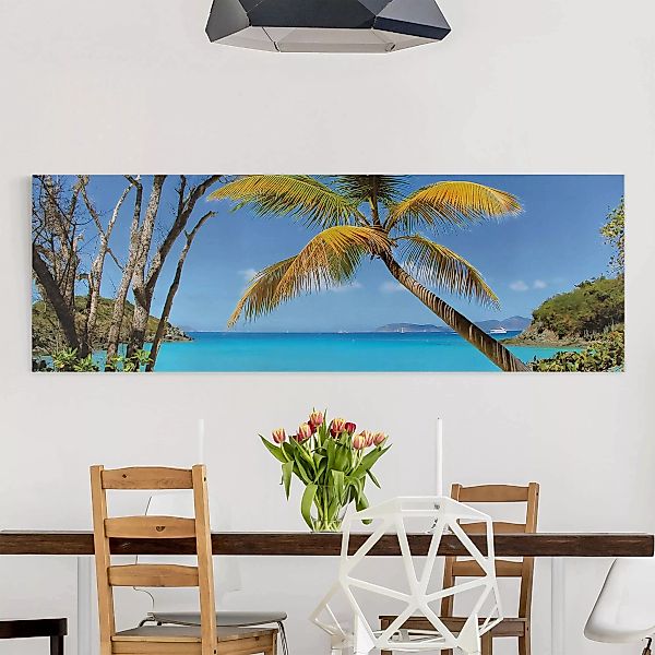 Leinwandbild Strand - Panorama Les Seychelles günstig online kaufen