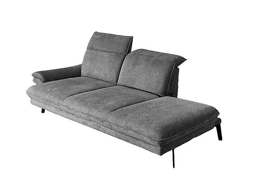 Natur24 Recamiere Genova Recamiere 210x109 Armlehne links Anthrazit Füße Me günstig online kaufen
