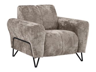 Beautysofa Sessel mit Metallbeine in schwarzer günstig online kaufen