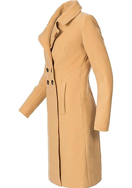 Navahoo Wintermantel "Wooly" edler Damen Trenchcoat in Wollmantel-Optik günstig online kaufen