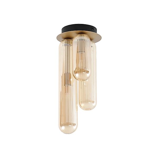 Lucande Deckenlampe Freylin 10020463 Retro Vintage Antik in Creme aus Glas günstig online kaufen