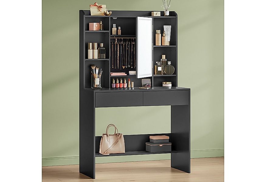 VASAGLE Schminktisch mit LED-Beleuchtung, 3 Farben mit Einstellbarer Hellig günstig online kaufen