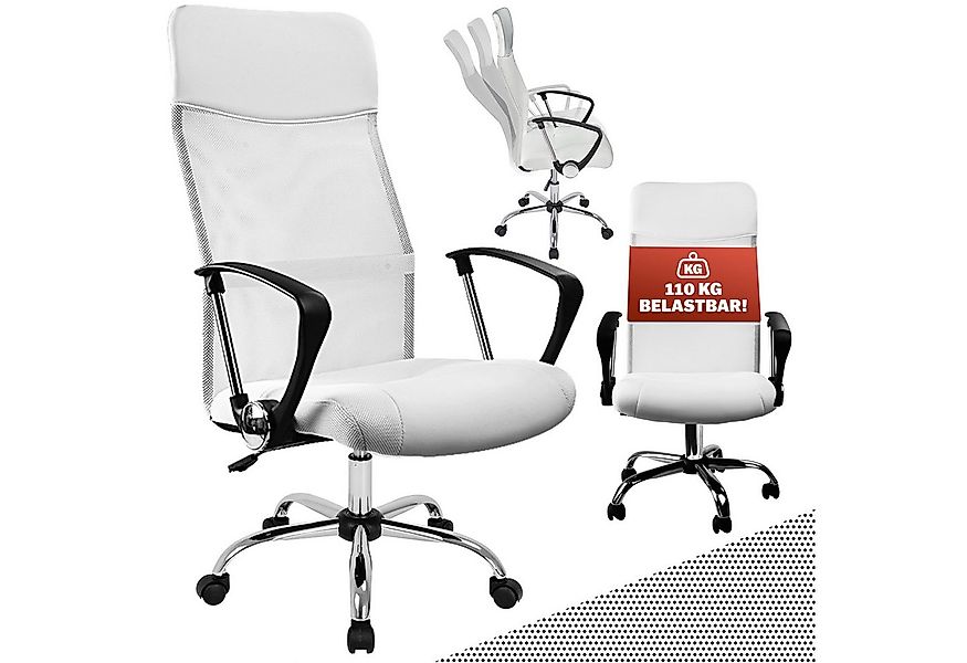 Casaria Bürostuhl, Ergonomisch Atmungsaktiv 110kg Belastbarkeit Höhenverste günstig online kaufen