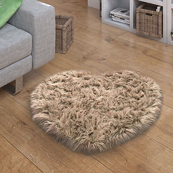 Paco Home Fellteppich Playa 960, herzförmig, günstig online kaufen